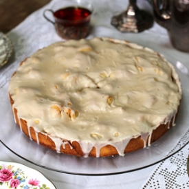 French Apple Tart with Rum Glaze