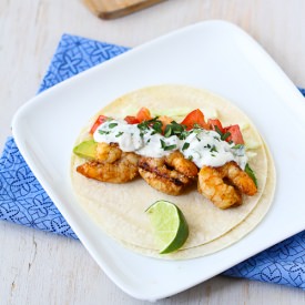 Grilled Shrimp Tacos Cilantro Sauce