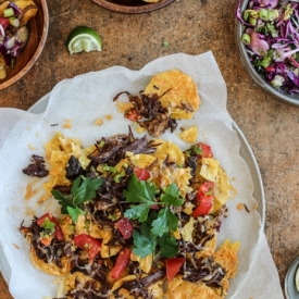 48 hour Pulled Lamb Nachos