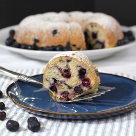 Blueberry Nut Buttermilk Bundt Cake