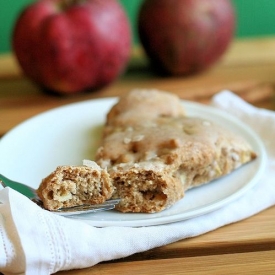 Apple Spiced Scones with Glaze