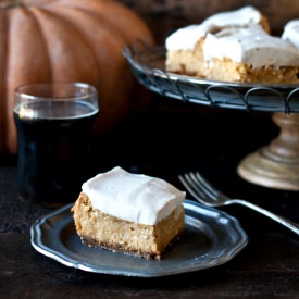 Pumpkin Ale Cheesecake Bars