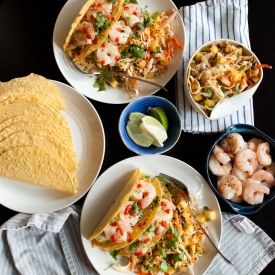 Grilled Shrimp Tacos w/ Pineapple