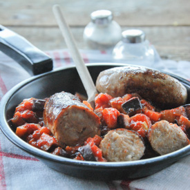 Sausage with Caponata