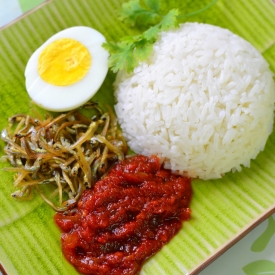 Nasi Lemak With Sweet Sambal