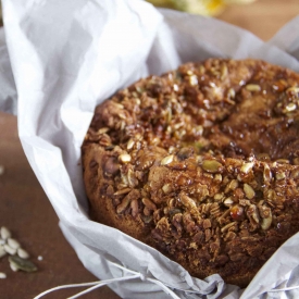 Spicy Pumpkin Granola Crust Cake