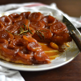 Apricot & Rosemary Tarte Tatin