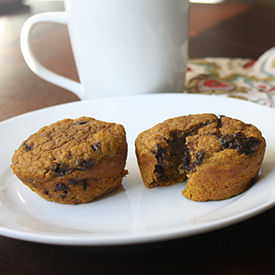 Pumpkin Chocolate Chip Muffins