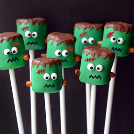 Frankenstein Marshmallow Pops