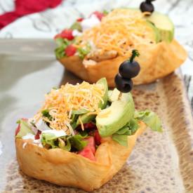 Flaky Tortilla Taco Salad Bowls