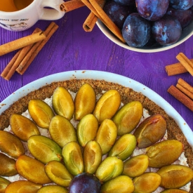 Plum Tart with Cottage Cheese