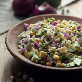 Guava, Sprouts & Corn Salad