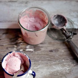 Cardamom Roasted Plum Ice Cream