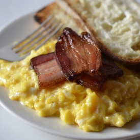 Perfect Scrambled Eggs and Bacon