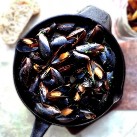 Mussels in Buttery Miso Broth