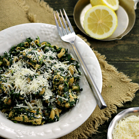 Lemon Pasta Parmesan with Spinach