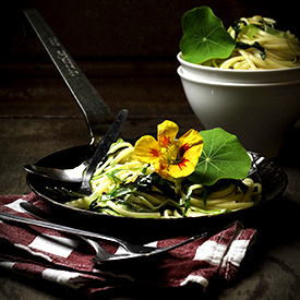 Fettuccine with Beetroot Leaves