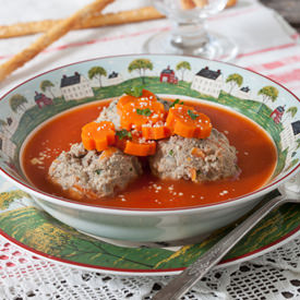 Tomato Soup with Meatballs