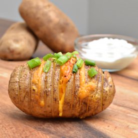 Cheesy Hasselback Potato