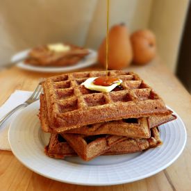 Brown Butter Gingerbread Waffles