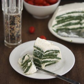 Spinach Omelette and Ricotta Cake