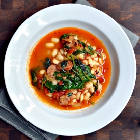 Beans with Kale and Linguiça