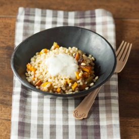 Barley with Pumpkin and Cream Cheese