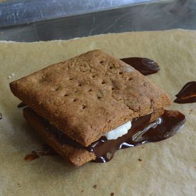 Vegan Smores on Homemade Crackers