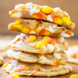 Candy Corn & White Choc Cookies