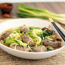 Beef Zucchini Noodle Soup