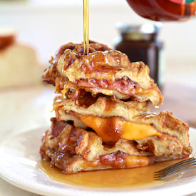 Ham & Cheese Stuffed French Toast