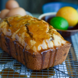 Rum Raisin Cake with Rum Glaze