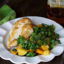 Spice Chicken Kale & Roasted Squash