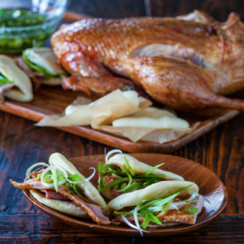 Roasted Duck w Chinese Steamed Buns