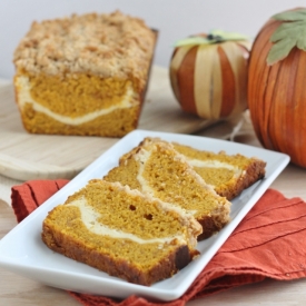 Pumpkin Streusel Cream Cheese Bread