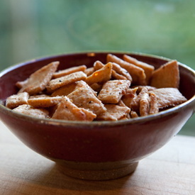 Sharp Cheddar Sourdough Crackers