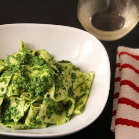 Pappardelle with Kale Pesto