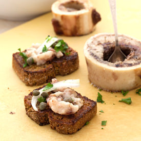 Roasted Marrow Bones on Toast