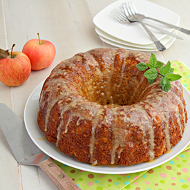 Apple Cake with Caramel Glaze