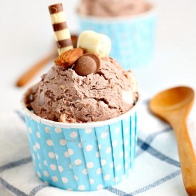 No-Churn Rocky Road Ice Cream