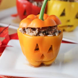 Halloween Stuffed Peppers