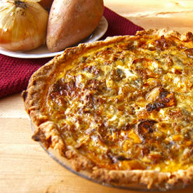 Sweet Potato and Gorgonzola Quiche