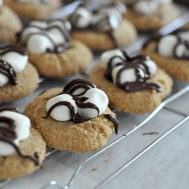 S’mores Thumbprint Cookies