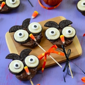 Chocolate-Apple Halloween Owl