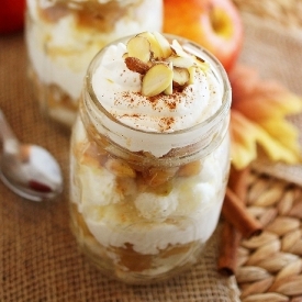 Caramel Apple Angel Food Cake Jars