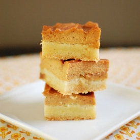 Pumpkin Caramel Snickerdoodle Bars