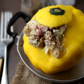 Stuffed Pattypan Squash