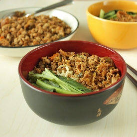 Chinese Egg Noodles and Ground Pork