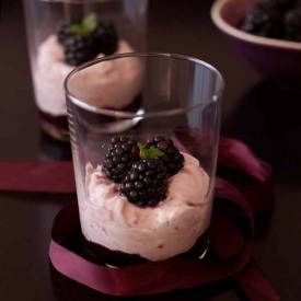 Cream of blackberries