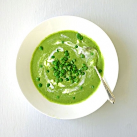 Fresh Pea Soup w/ Thai Flavors